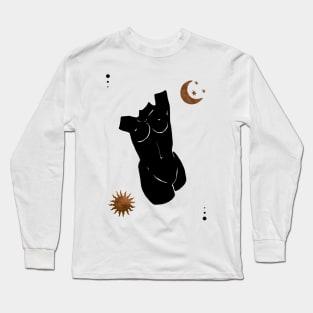 Astro Celestial Feminine Women Figure Prints Long Sleeve T-Shirt